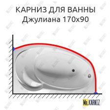 Карниз для ванны Aquavita Джулиана 170х90 Усиленный 25 мм MrKARNIZ