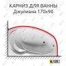 Карниз для ванны Aquavita Джулиана 170х90 Усиленный 20 мм MrKARNIZ фото 1