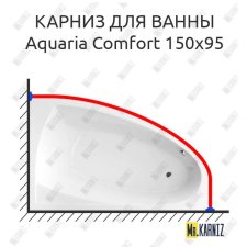 Карниз для ванны Excellent Aquaria Comfort 150х95 Усиленный 20 мм MrKARNIZ
