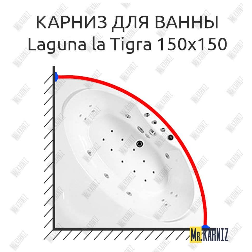Карниз для ванны Akrilan Laguna la Tigra 150х150 Усиленный 20 мм MrKARNIZ